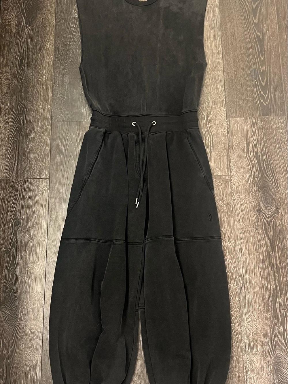 FP Movement by Free People Black Sleeveless Drawstring Jumpsuit